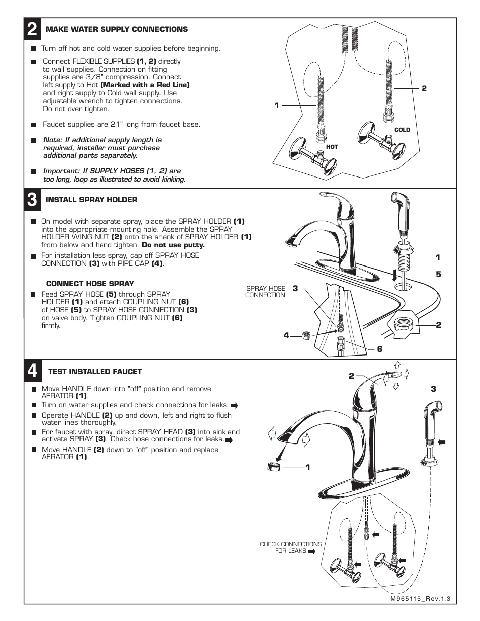 American Standard QUINCE 4433.001 User Manual | Page 2 / 3