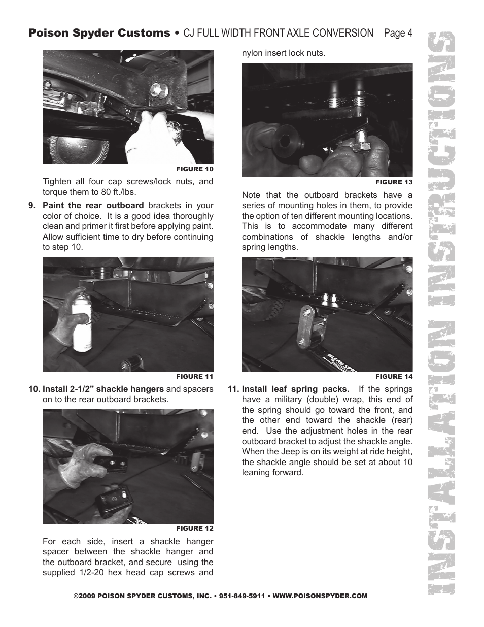 Installation instruc tio ns | Poison Spyder CJ FULL WIDTH CONVERSION KIT User Manual | Page 4 / 6