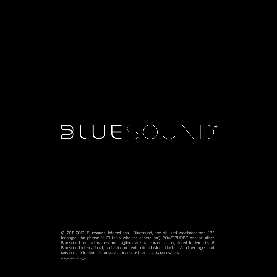 Bluesound POWERNODE Quick start guide User Manual | Page 16 / 16