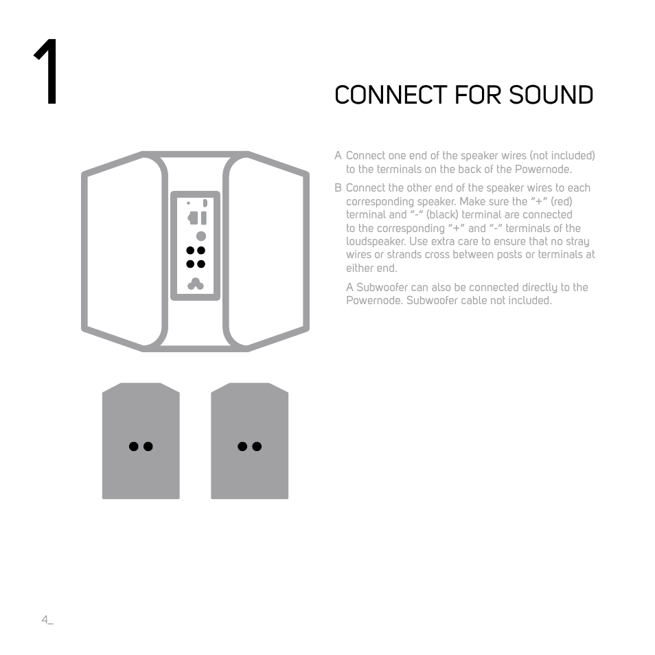 Connect for sound | Bluesound POWERNODE Quick start guide User Manual | Page 4 / 16