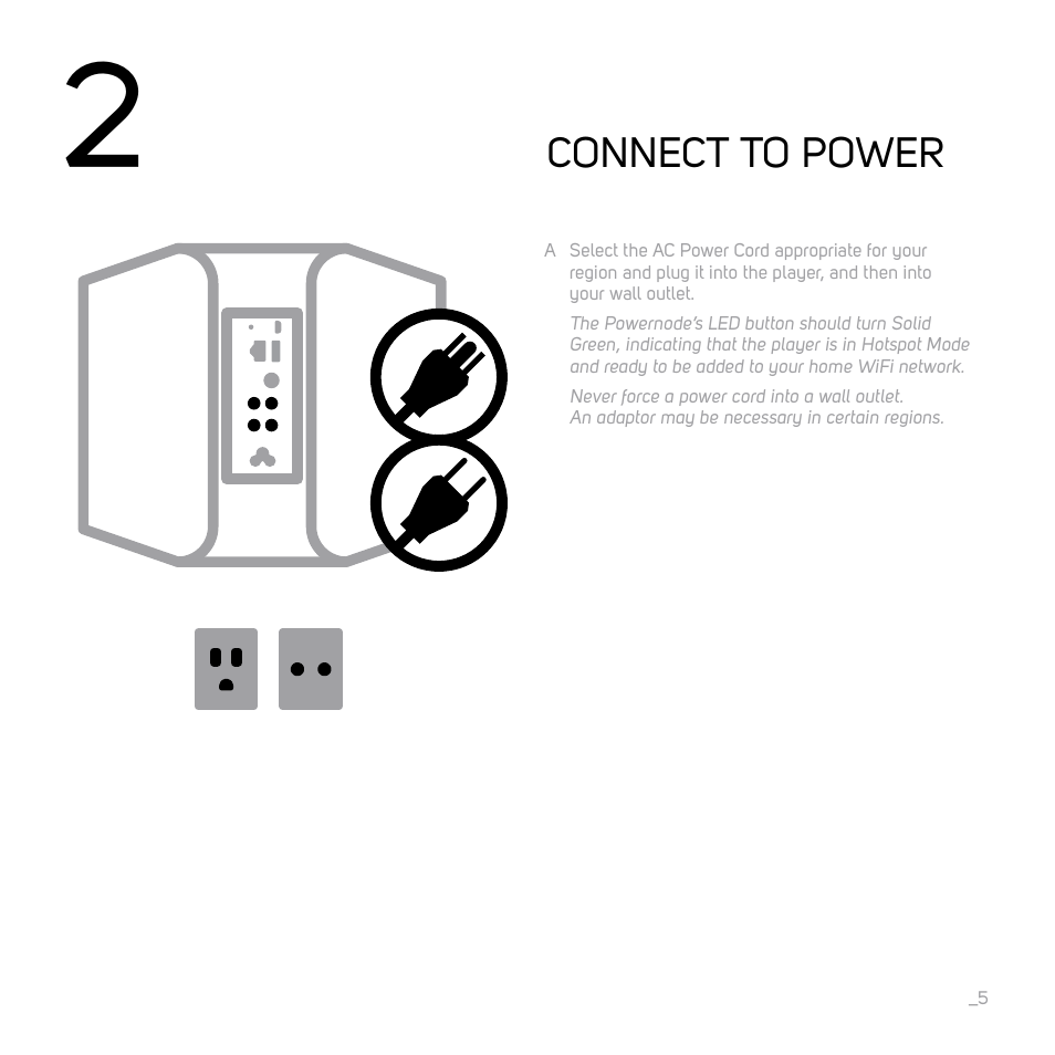 Connect to power | Bluesound POWERNODE Quick start guide User Manual | Page 5 / 16