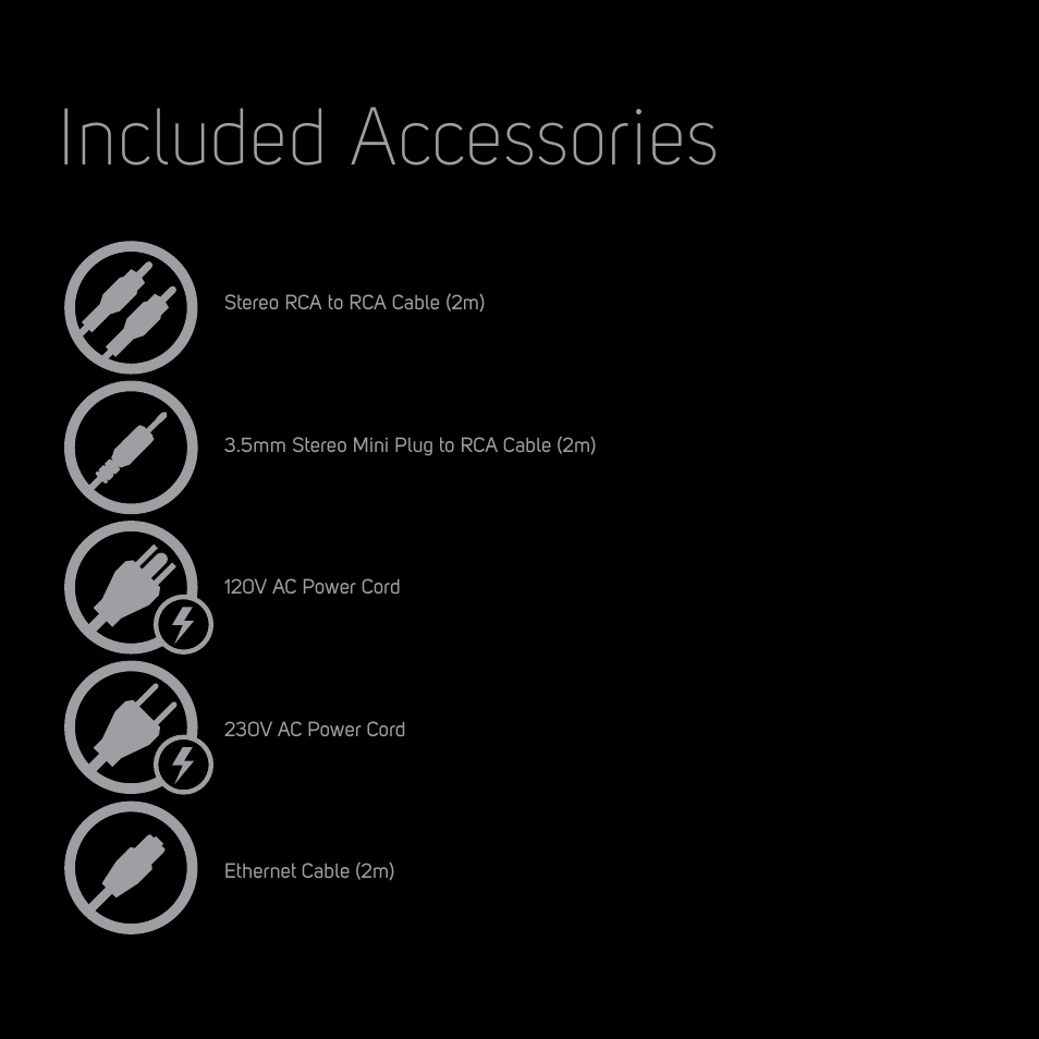 Included accessories | Bluesound VAULT Quick start guide User Manual | Page 2 / 16