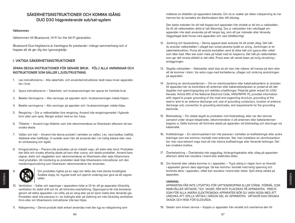 Bluesound DUO D30 Quick start guide User Manual | Page 34 / 43