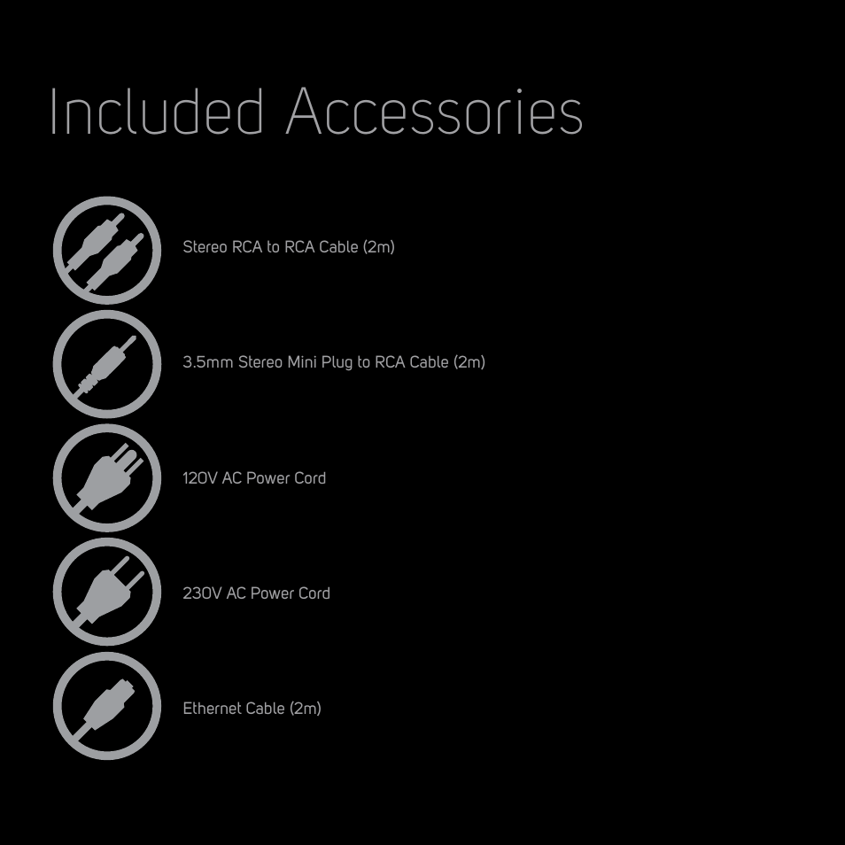 Included accessories | Bluesound NODE Quick start guide User Manual | Page 2 / 16