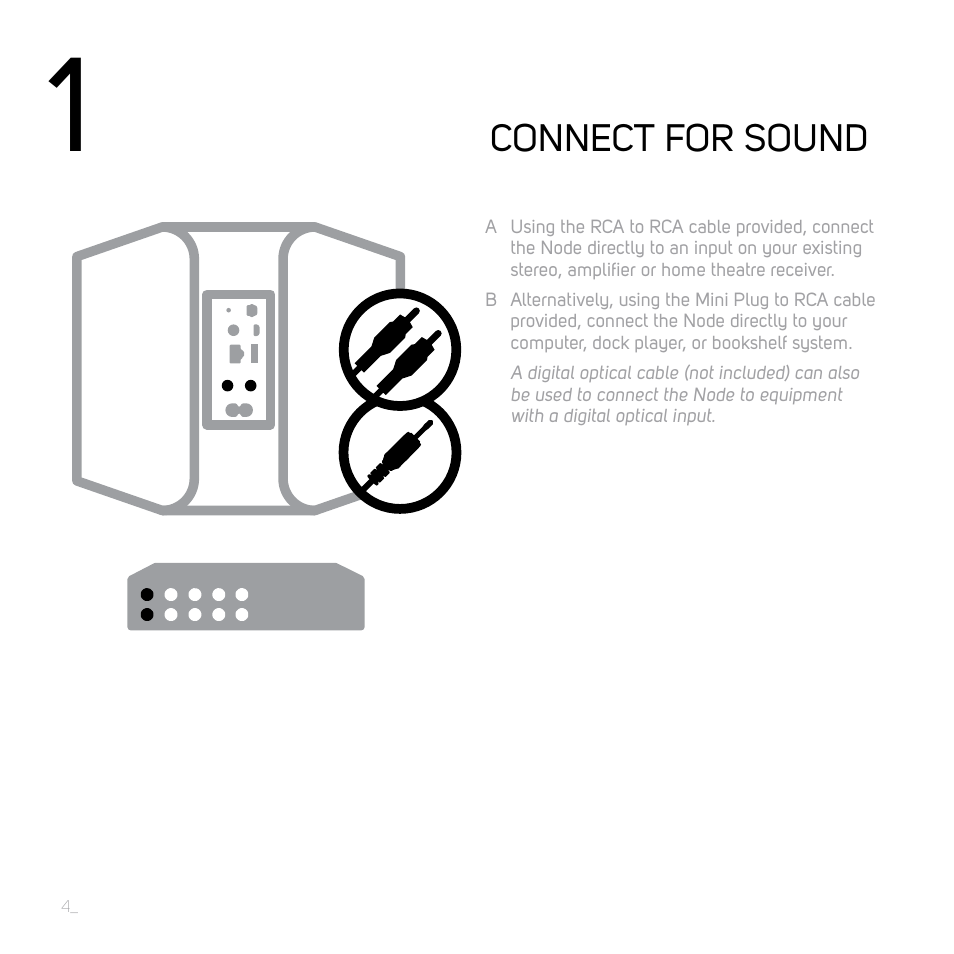 Connect for sound | Bluesound NODE Quick start guide User Manual | Page 4 / 16