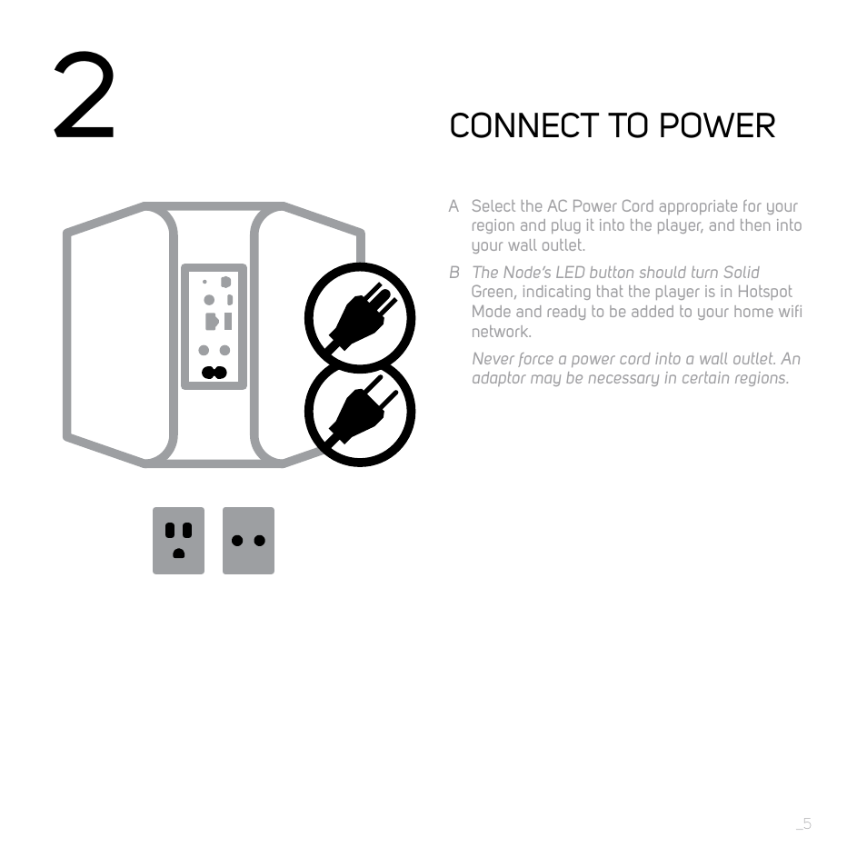 Connect to power | Bluesound NODE Quick start guide User Manual | Page 5 / 16