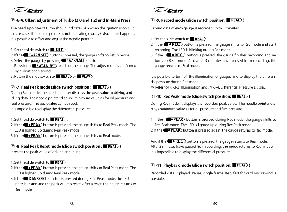 Defi ADVANCE Control Unit (DF07701 Manufactured in and before December, 2011) User Manual | Page 17 / 24