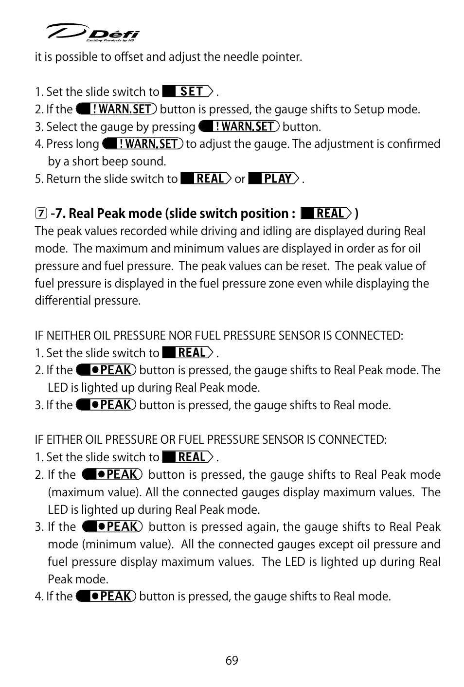 Defi ADVANCE Control Unit (DF07703 Manufactured in and before January, 2012) User Manual | Page 31 / 46