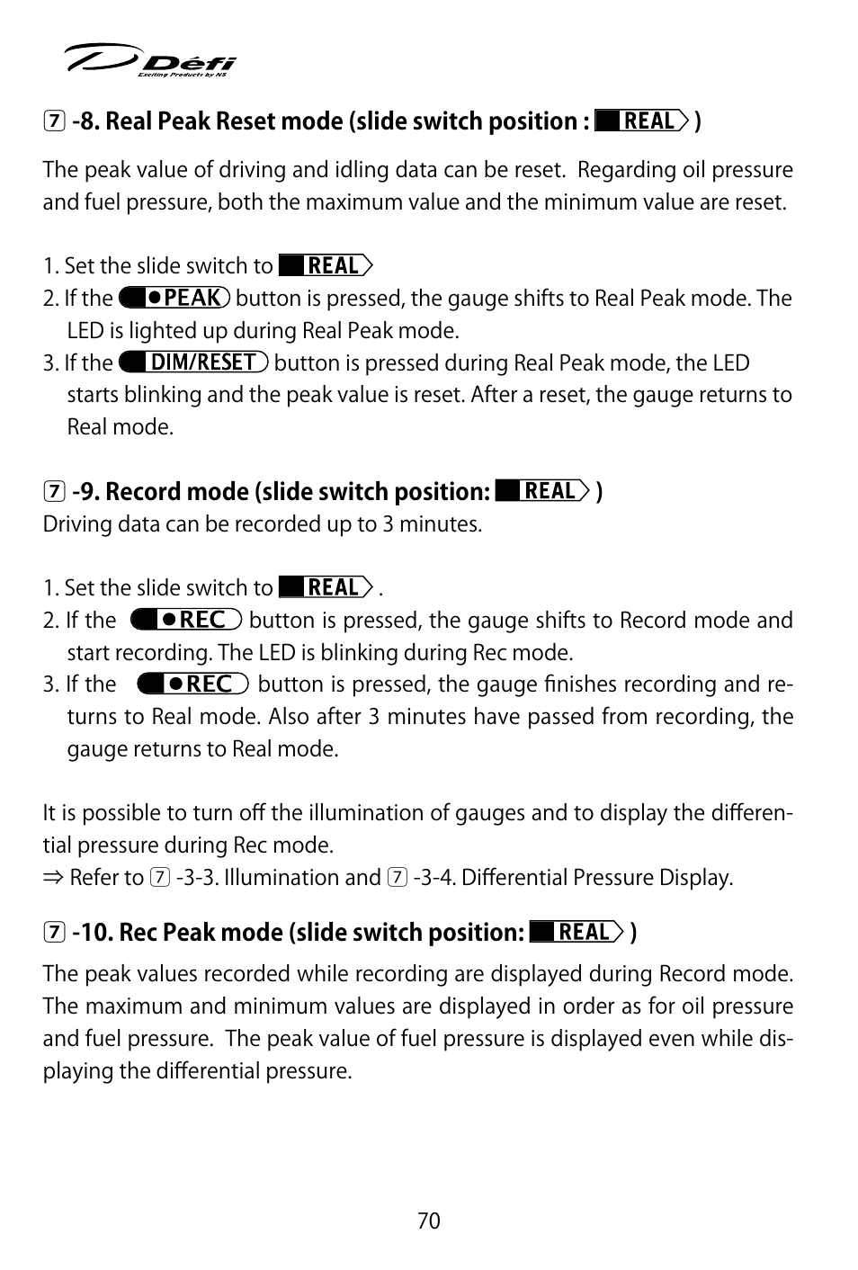 Defi ADVANCE Control Unit (DF07703 Manufactured in and before January, 2012) User Manual | Page 32 / 46