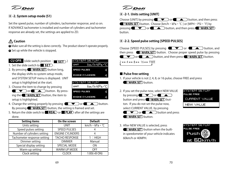 Defi ADVANCE ZD User Manual | Page 11 / 31