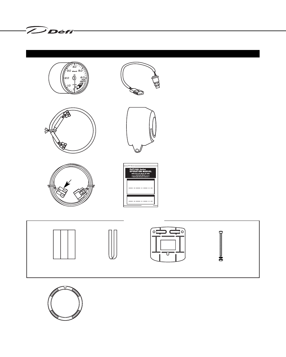 Fuel press.（52mm & 60mm, Blue 3pins | Defi Link Meter User Manual | Page 18 / 57