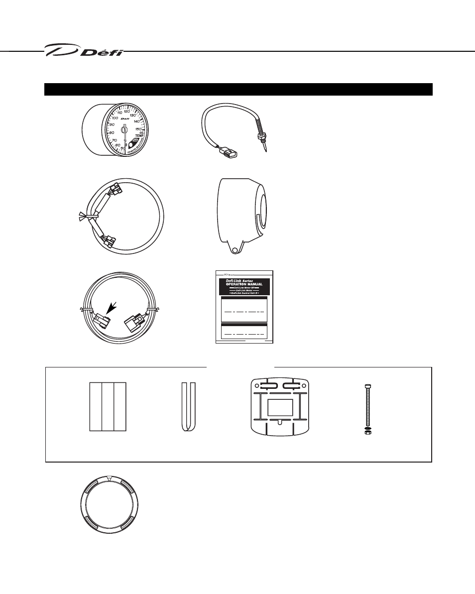 Oil temp.（52mm & 60mm, White 2pins | Defi Link Meter User Manual | Page 19 / 57