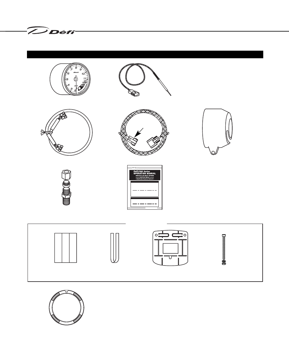 Exhaust temp.（52mm & 60mm, Black 2pins | Defi Link Meter User Manual | Page 21 / 57