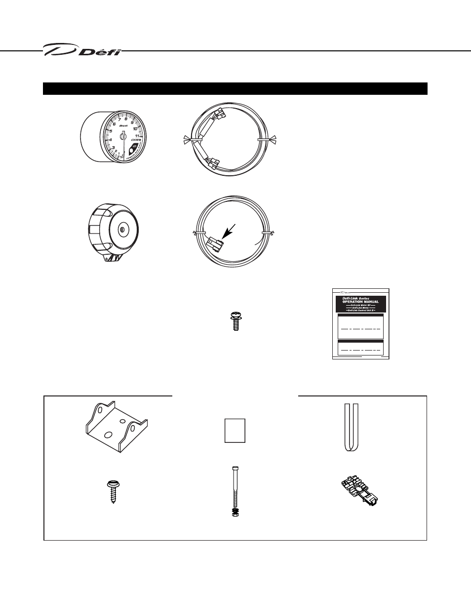 Tachometer（115mm, White 2pins | Defi Link Meter User Manual | Page 24 / 57