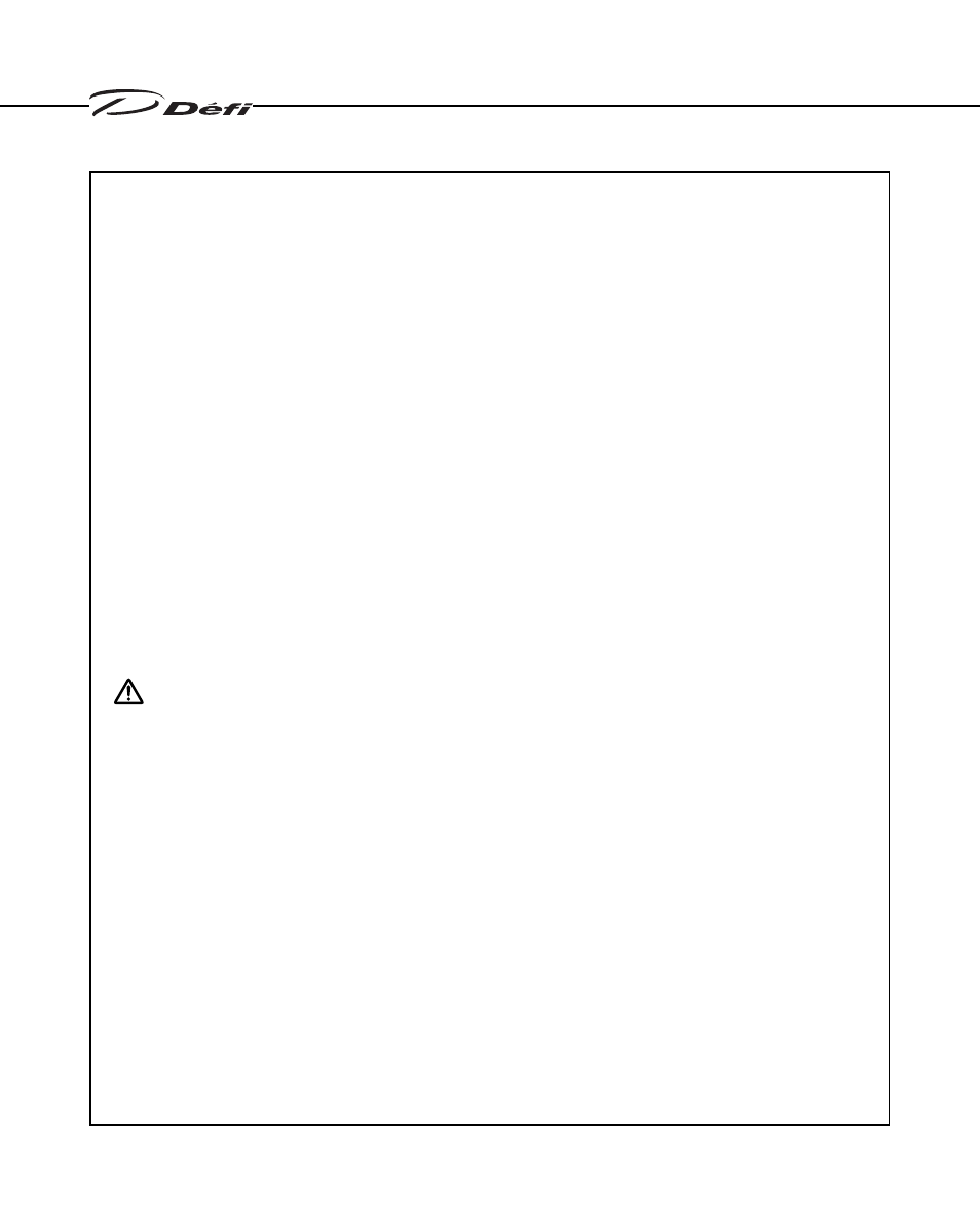 Confirmation, Warning | Defi Link Meter User Manual | Page 6 / 57