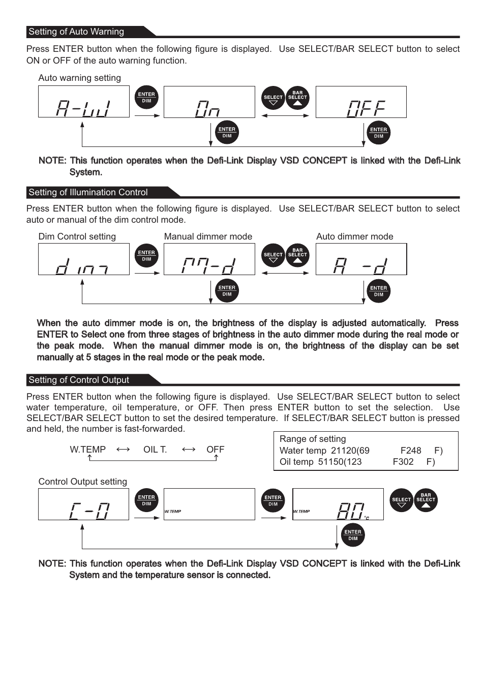 Defi Link VSD Concept User Manual | Page 11 / 16