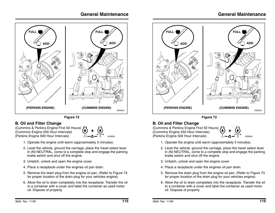 General maintenance | SkyTrak 3606 Operation Manual User Manual | Page 117 / 168