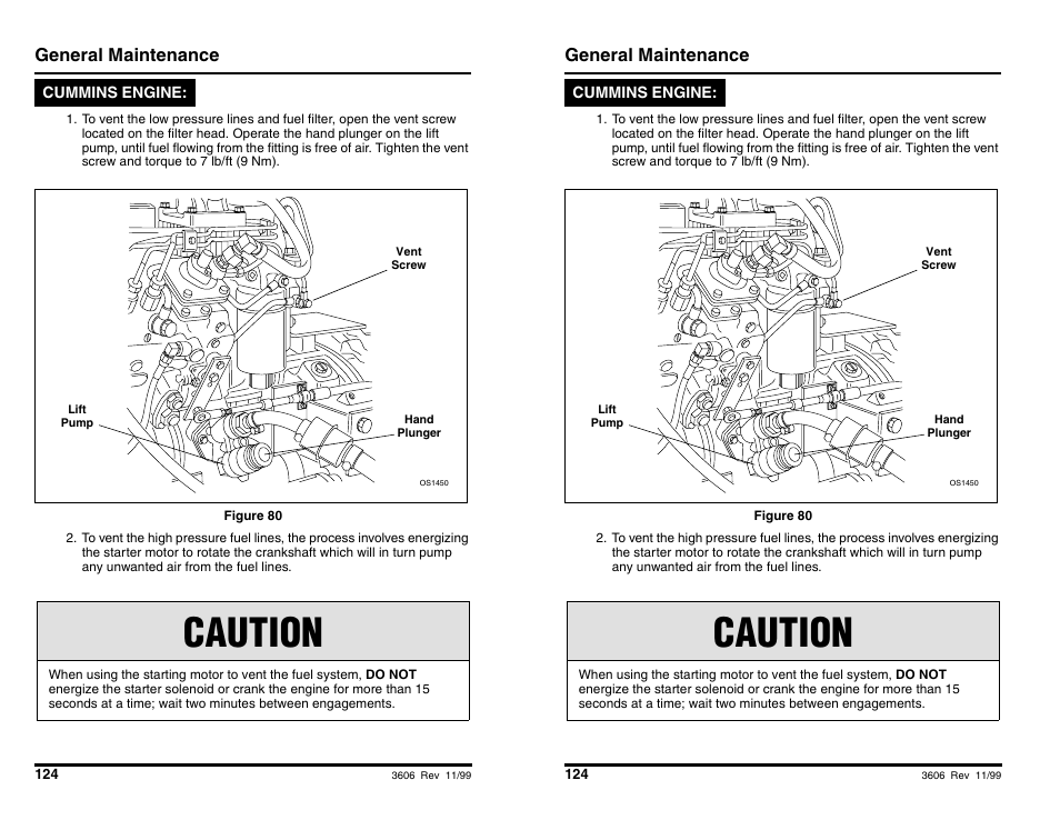 Caution, General maintenance | SkyTrak 3606 Operation Manual User Manual | Page 126 / 168