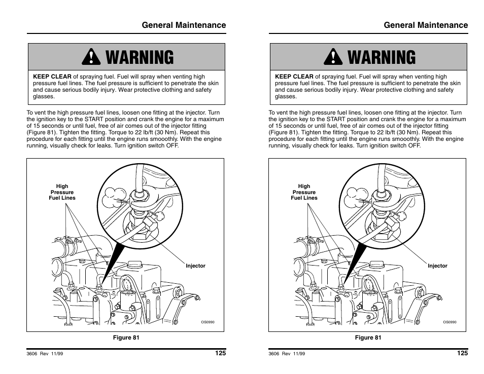 Warning | SkyTrak 3606 Operation Manual User Manual | Page 127 / 168