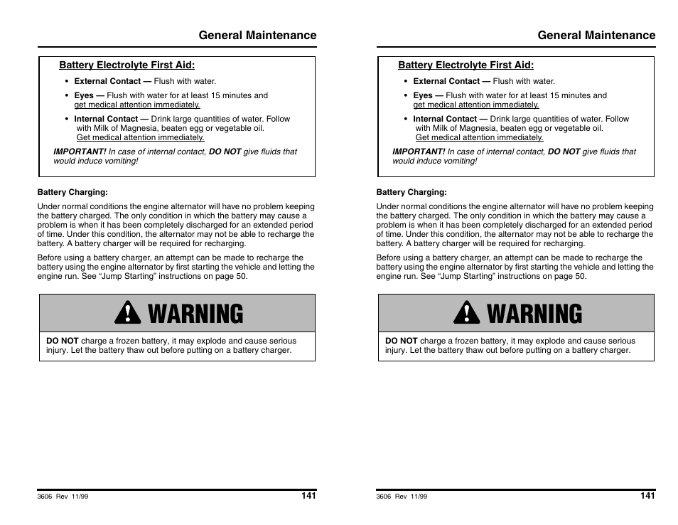 Warning | SkyTrak 3606 Operation Manual User Manual | Page 143 / 168