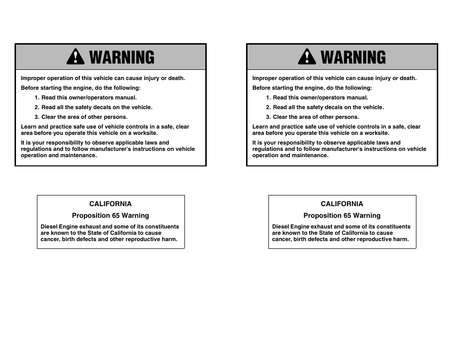 Warning | SkyTrak 3606 Operation Manual User Manual | Page 2 / 168