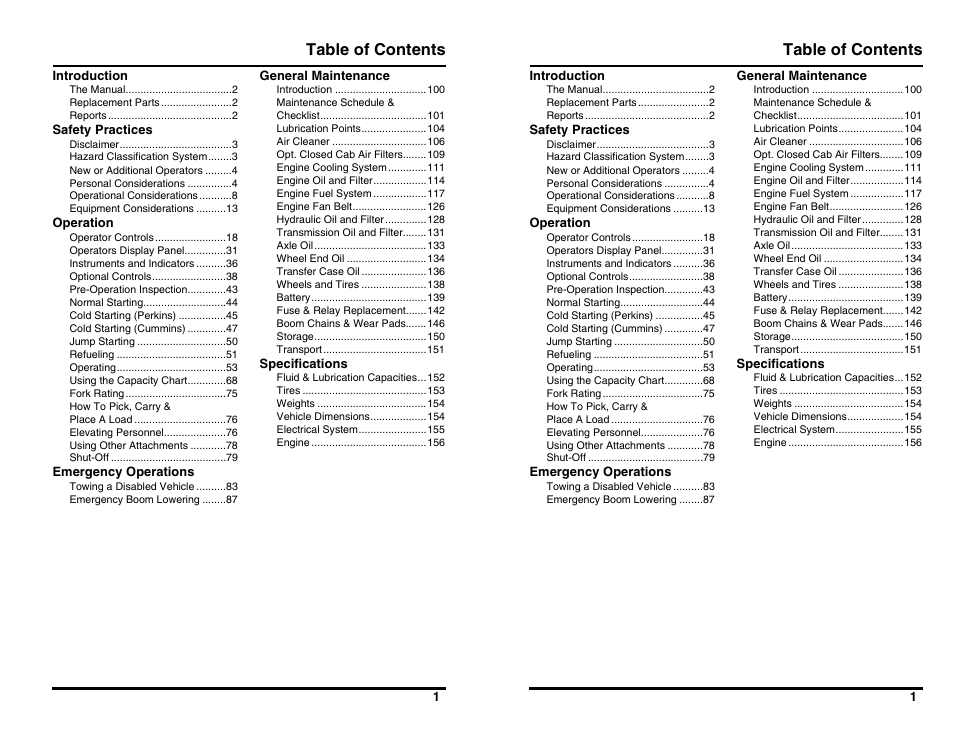 SkyTrak 3606 Operation Manual User Manual | Page 3 / 168