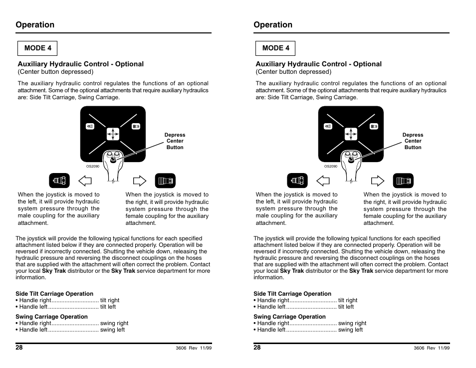 Operation | SkyTrak 3606 Operation Manual User Manual | Page 30 / 168