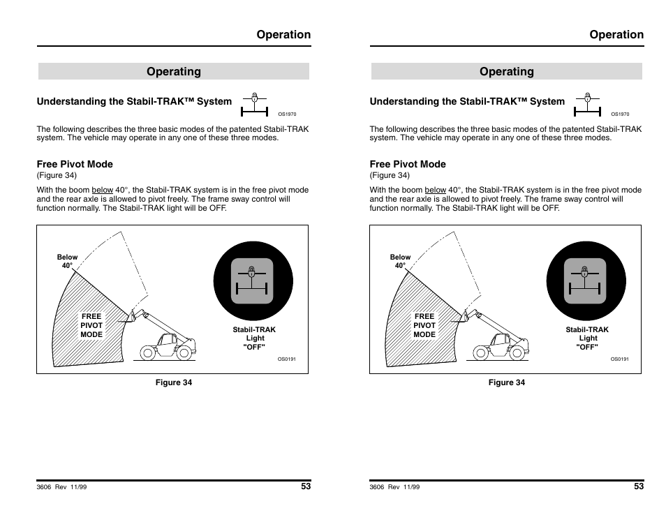 Operation, Operating | SkyTrak 3606 Operation Manual User Manual | Page 55 / 168