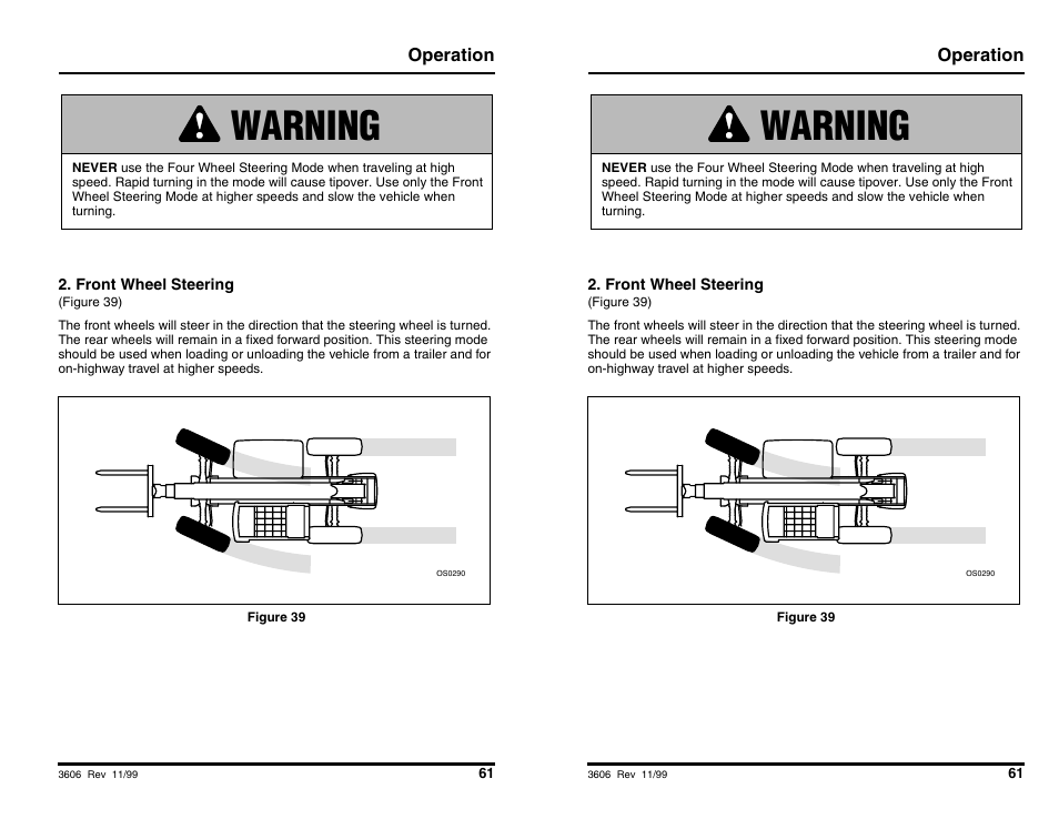 Warning | SkyTrak 3606 Operation Manual User Manual | Page 63 / 168