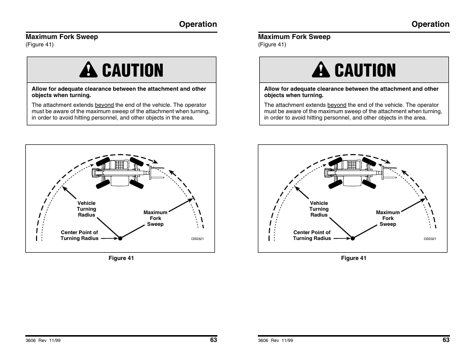 Caution, Operation | SkyTrak 3606 Operation Manual User Manual | Page 65 / 168