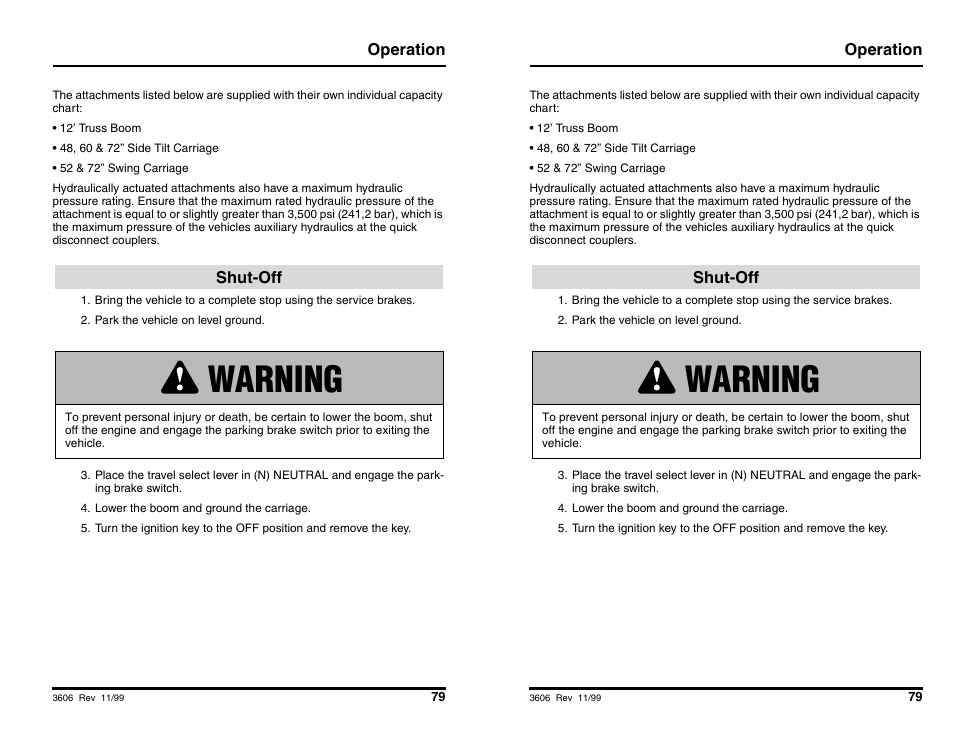 Warning | SkyTrak 3606 Operation Manual User Manual | Page 81 / 168