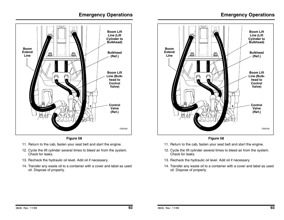 Emergency operations | SkyTrak 3606 Operation Manual User Manual | Page 95 / 168