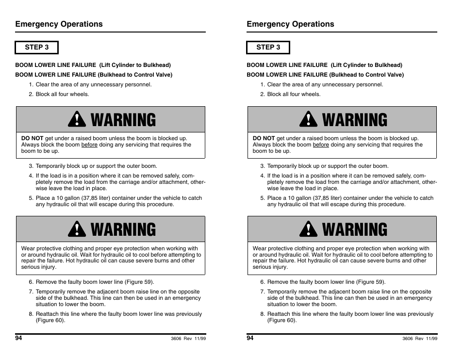 Warning | SkyTrak 3606 Operation Manual User Manual | Page 96 / 168