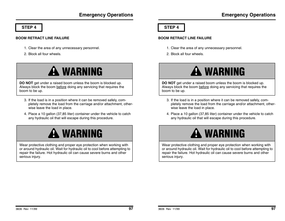 Warning | SkyTrak 3606 Operation Manual User Manual | Page 99 / 168