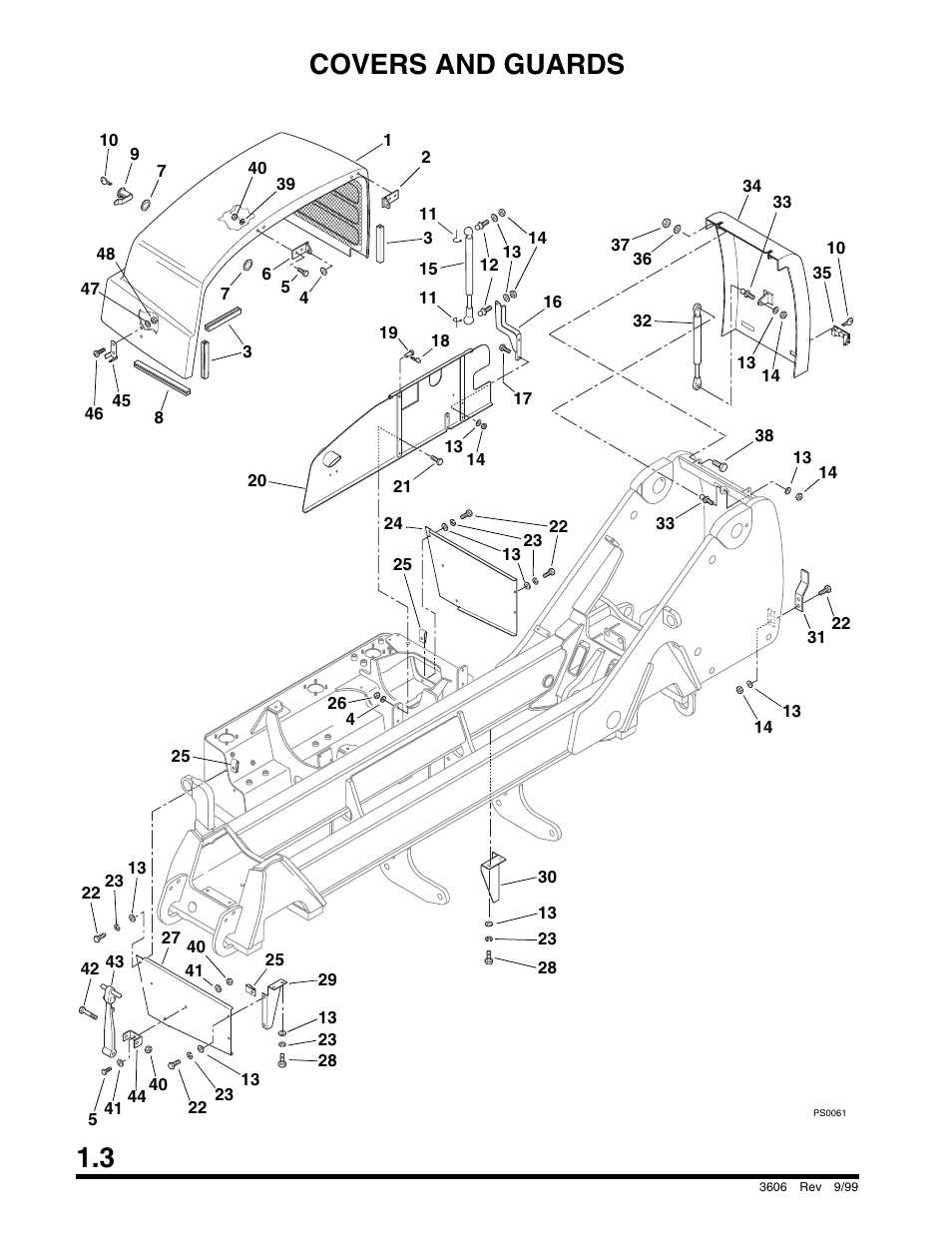 Covers and guards, 3 covers and guards | SkyTrak 3606 Parts Manual User Manual | Page 10 / 238