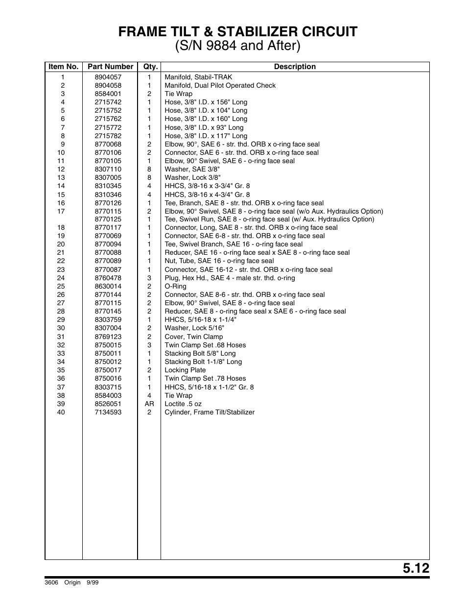 SkyTrak 3606 Parts Manual User Manual | Page 139 / 238
