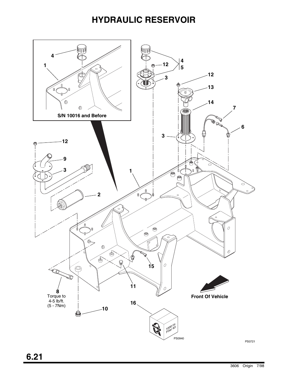 Hydraulic reservoir, Wash, Condu | 21 hydraulic reservoir | SkyTrak 3606 Parts Manual User Manual | Page 174 / 238