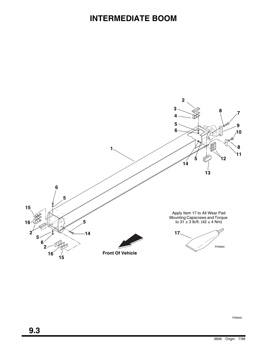 Intermediate boom, 3 intermediate boom | SkyTrak 3606 Parts Manual User Manual | Page 196 / 238
