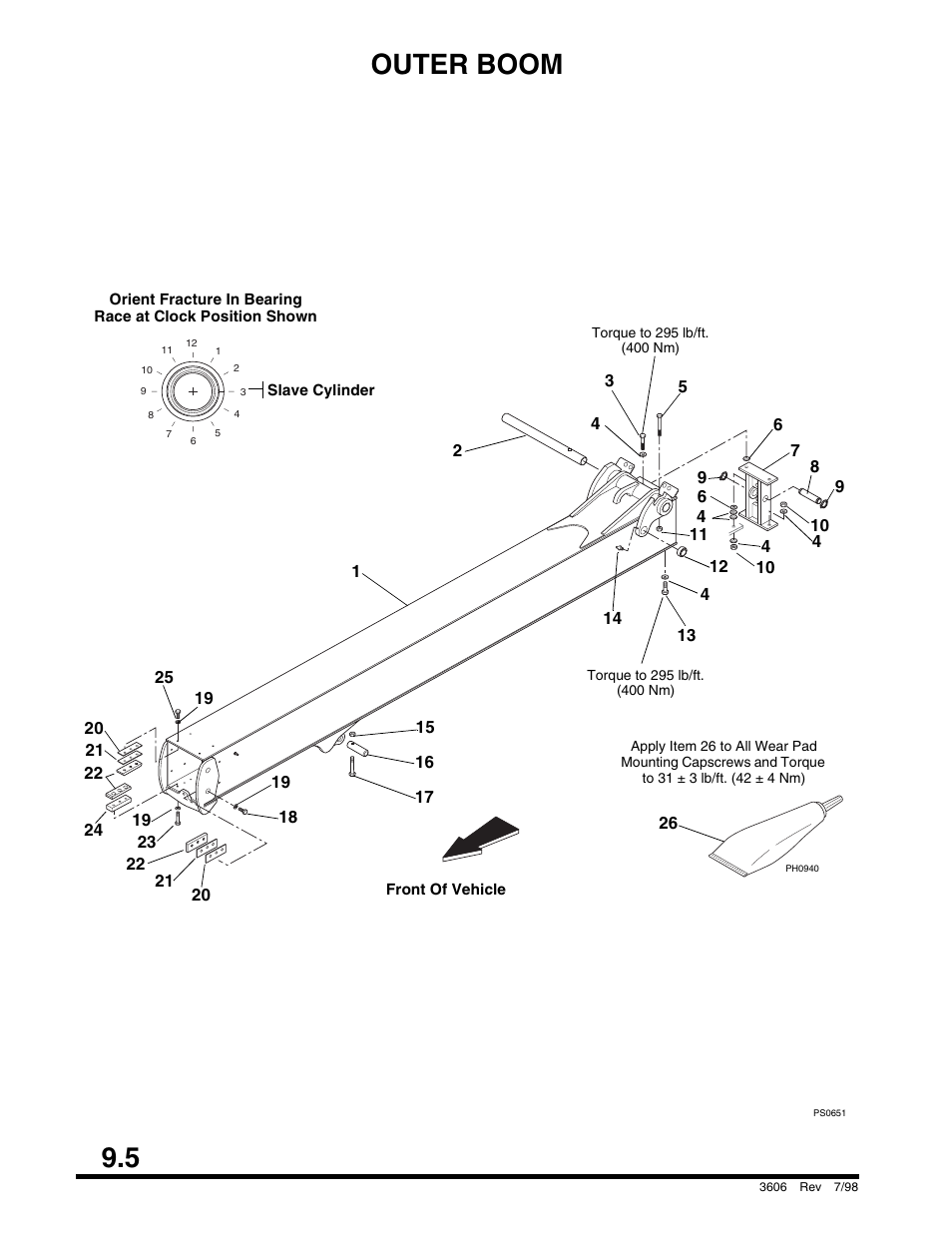Outer boom, 5 outer boom | SkyTrak 3606 Parts Manual User Manual | Page 198 / 238