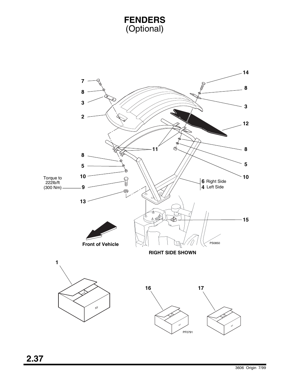 Fenders, Optional), Engine mounting - cummins | 37 fenders (optional) | SkyTrak 3606 Parts Manual User Manual | Page 48 / 238