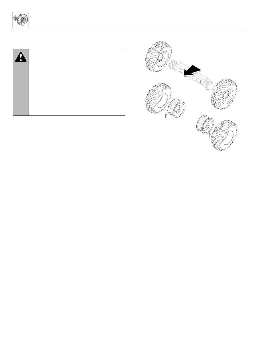 Removing wheel and tire assembly from vehicle -10, D fig. 5–6), E fig. 5–6) | SkyTrak 3606 Service Manual User Manual | Page 120 / 412