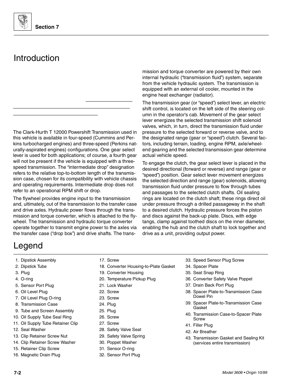 Introduction legend | SkyTrak 3606 Service Manual User Manual | Page 136 / 412