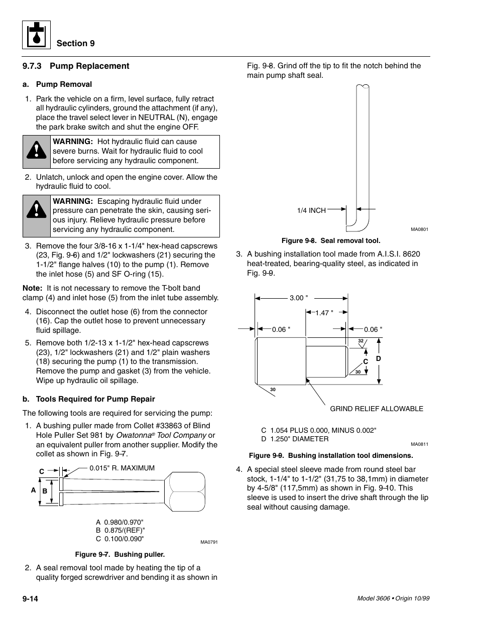 Pump replacement -14 | SkyTrak 3606 Service Manual User Manual | Page 208 / 412