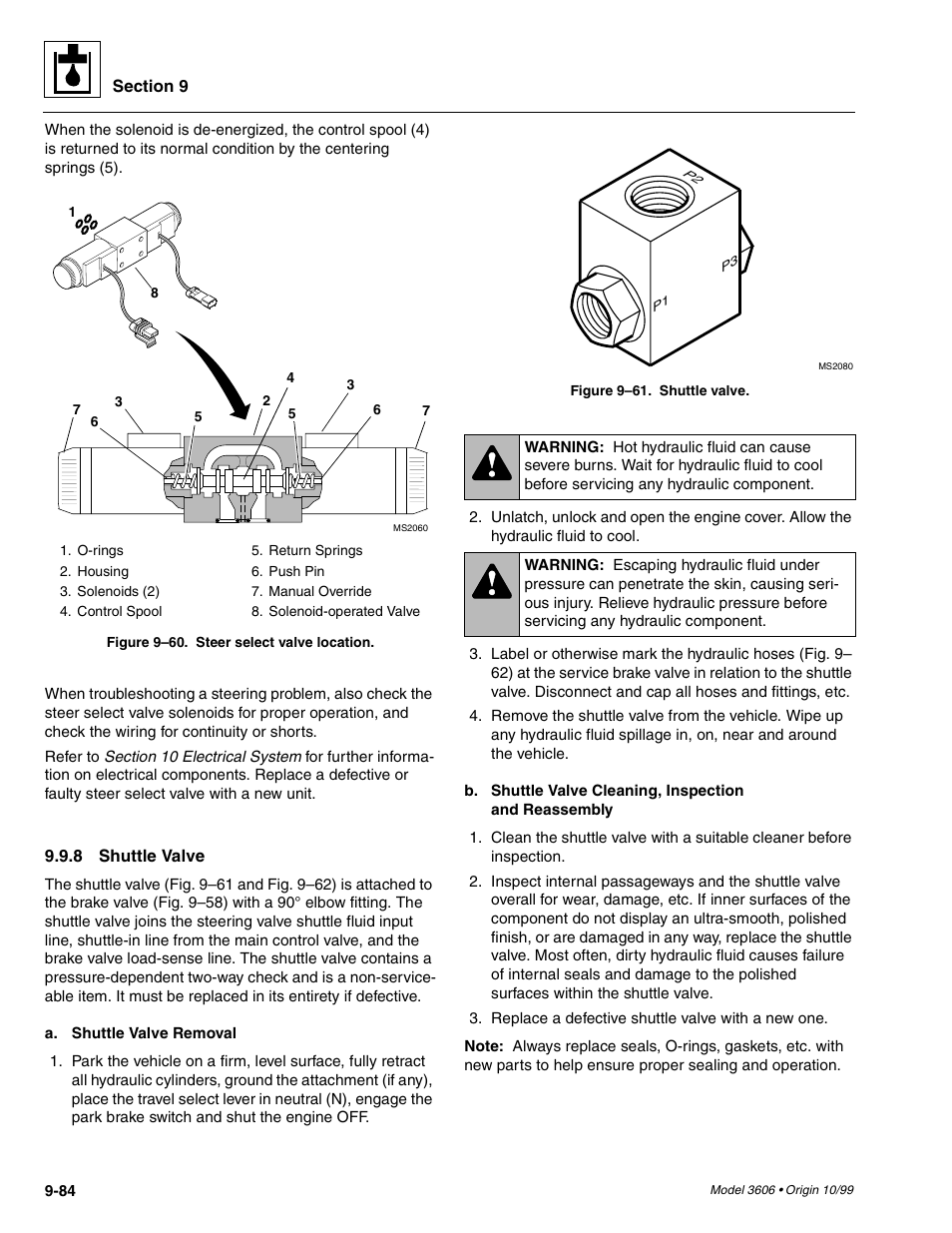 Fig. 9–60), 2, fig. 9–60) | SkyTrak 3606 Service Manual User Manual | Page 278 / 412