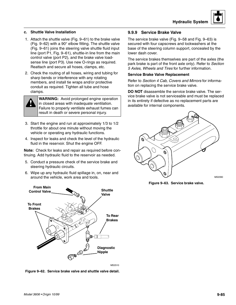 Nd fig. 9– 62), Fig. 9 | SkyTrak 3606 Service Manual User Manual | Page 279 / 412