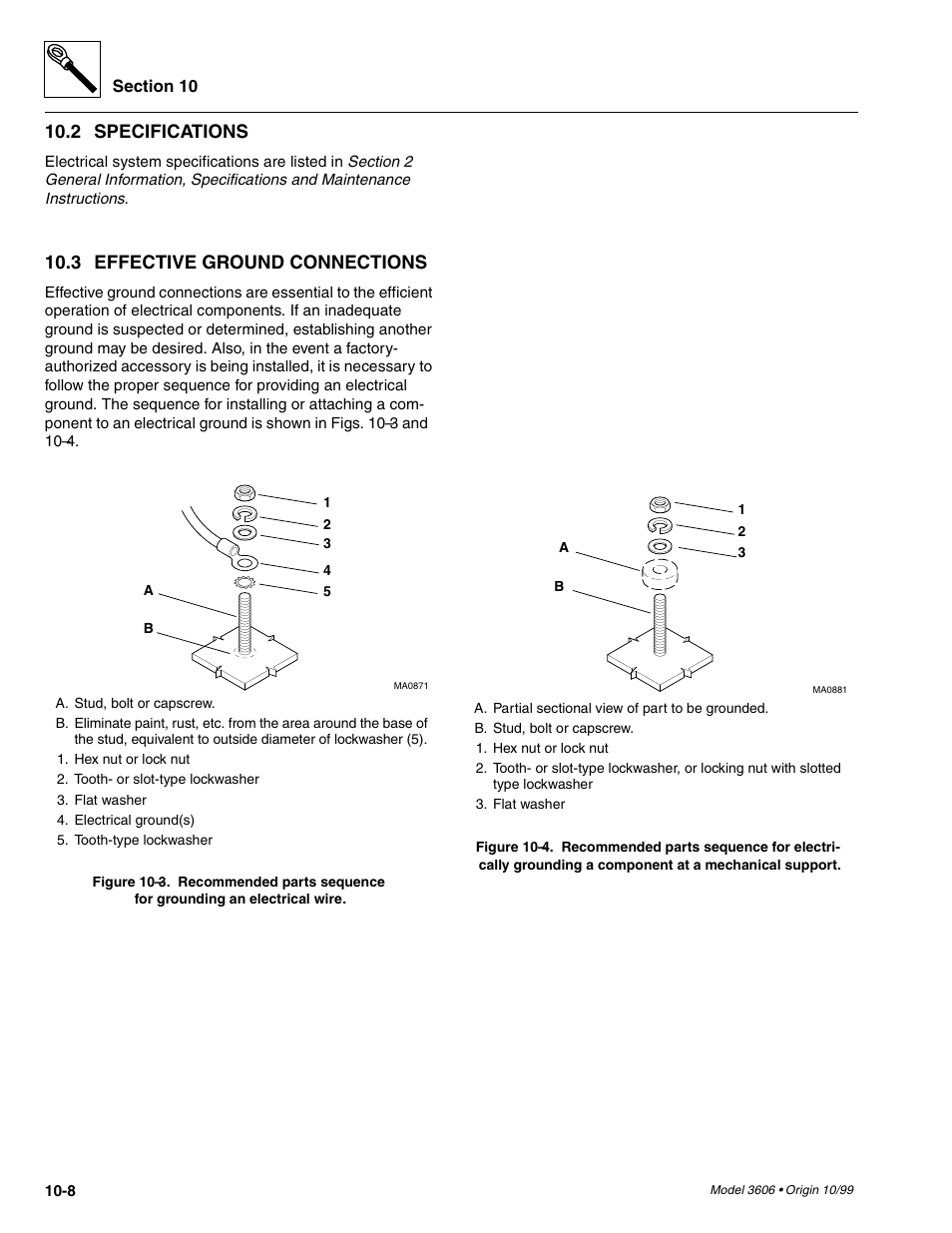 Specifications -8, Effective ground connections -8, 2 specifications | 3 effective ground connections | SkyTrak 3606 Service Manual User Manual | Page 326 / 412