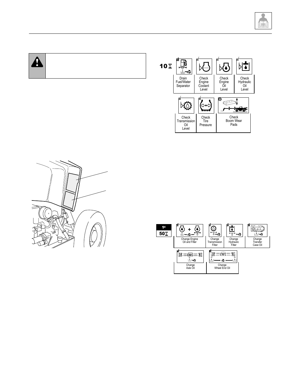 Maintenance instructions -17 2.12.1, Maintenance schedule and checklist -17, 12 maintenance instructions | Maintenance introduction, 1 maintenance schedule and checklist | SkyTrak 3606 Service Manual User Manual | Page 33 / 412