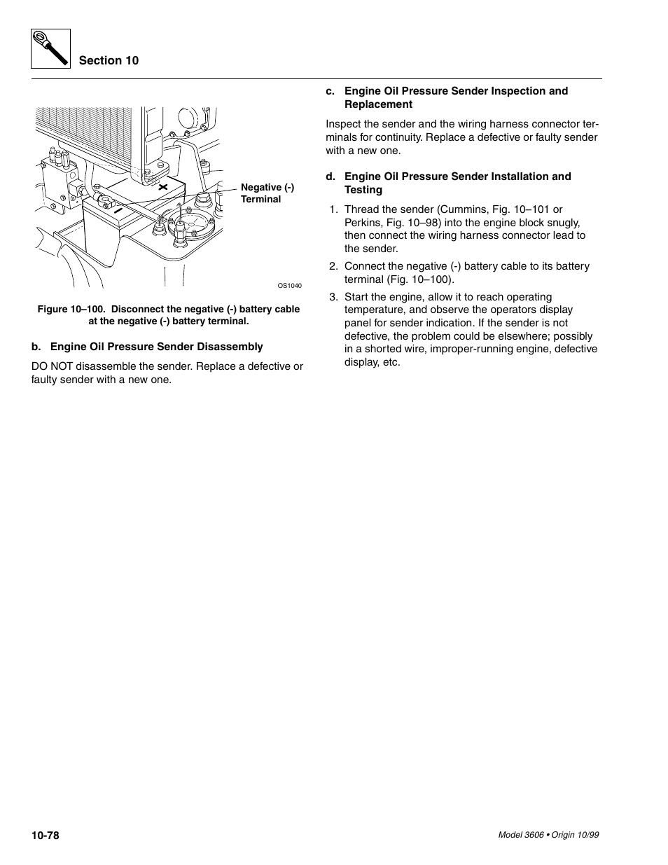 Fig. 10– 100) | SkyTrak 3606 Service Manual User Manual | Page 396 / 412