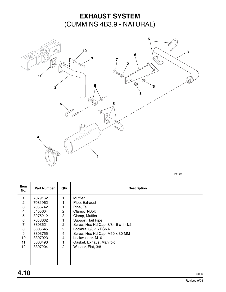SkyTrak 6036 Parts Manual User Manual | Page 122 / 300
