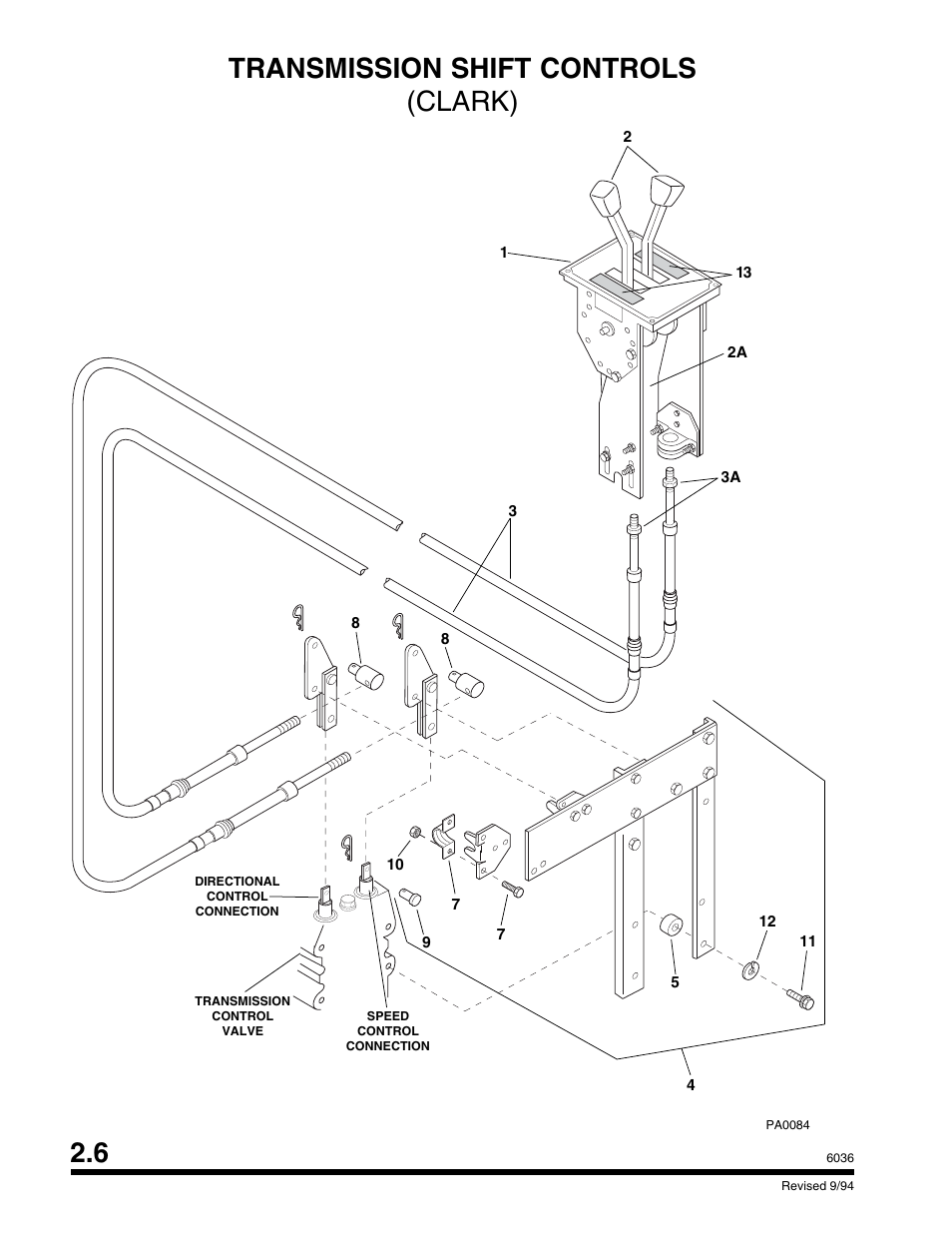 Transmission shift controls (clark) | SkyTrak 6036 Parts Manual User Manual | Page 20 / 300